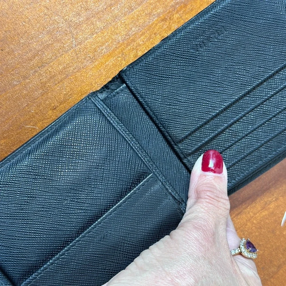 Prada Black Saffiano Leather Men's Wallet
